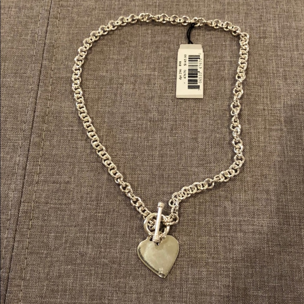 Sterling silver heart necklace